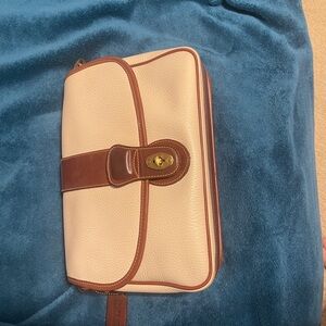 Vintage Coach - Beige and Brown Leather Bag